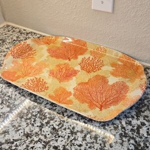 Caspari England Melamine Coral Reef Design Tray